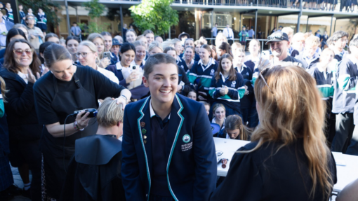 Flinders student shaves head
