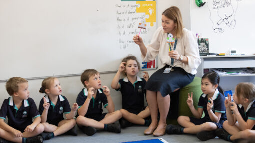 Year 1 French lesson at Flinders