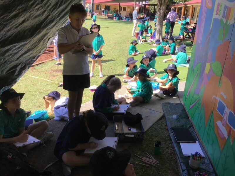 Artist mural at Flinders Primary